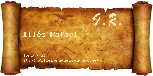 Illés Rafael névjegykártya